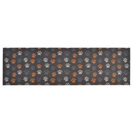 Vidaxx tapis de cuisine lavable empreinte de patte 60x180 cm velours