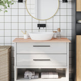 Plan vasque Vidaxx 100x60x1,5 cm en bois de hêtre massif