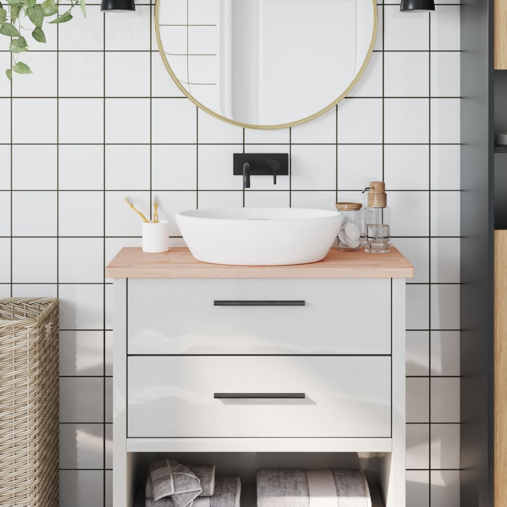 Vidaxl Washbasin Tabel 80x40x2,5 cm fast bøg træ