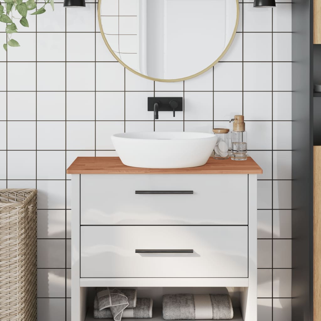 VidaXL Plan de lavabo 80x40x1,5 cm bois de hêtre massif