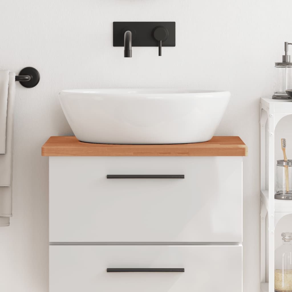 VidaXL Plan de lavabo 60x40x2,5 cm bois de hêtre massif