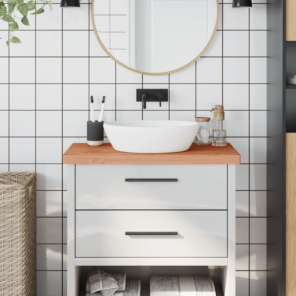 Plan de lavabo Vidaxx 80x40x4 cm en bois de hêtre massif