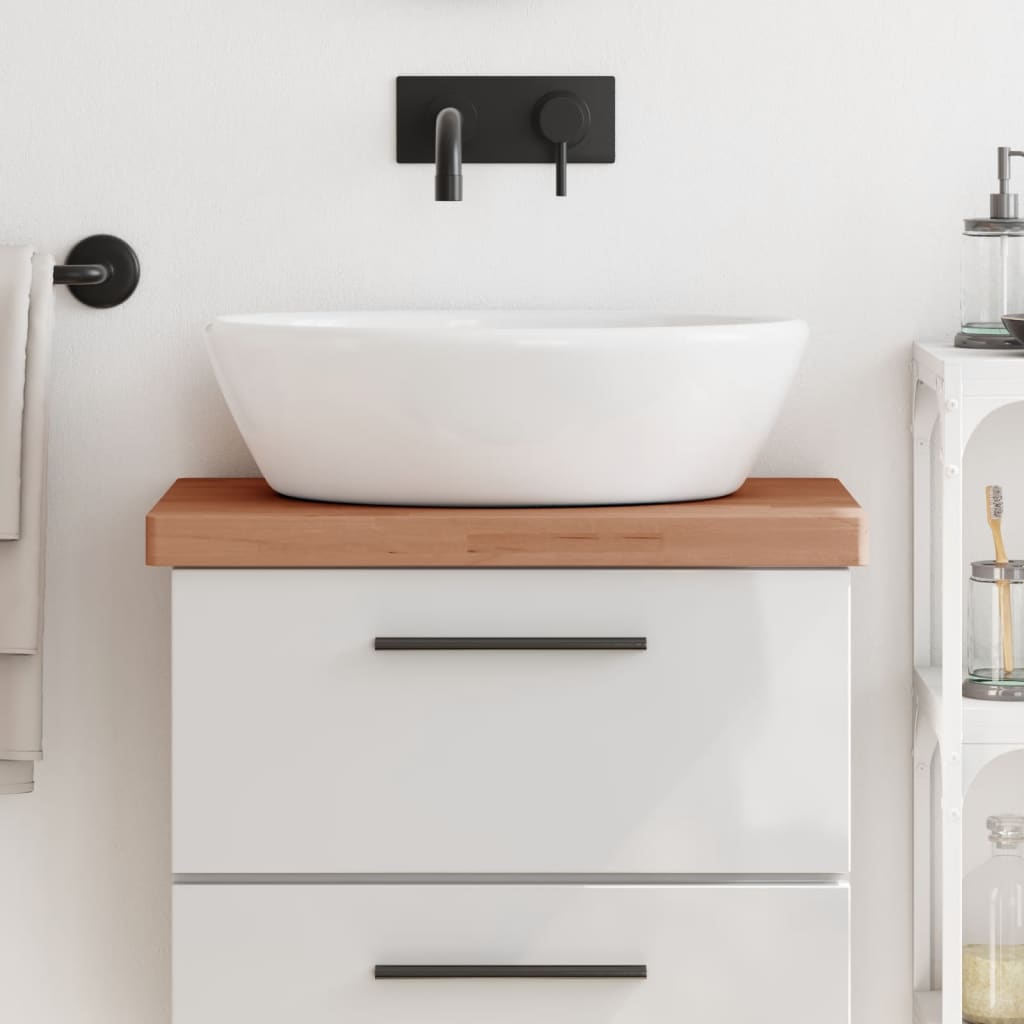 Plan de lavabo Vidaxx 60x40x4 cm en bois de hêtre massif