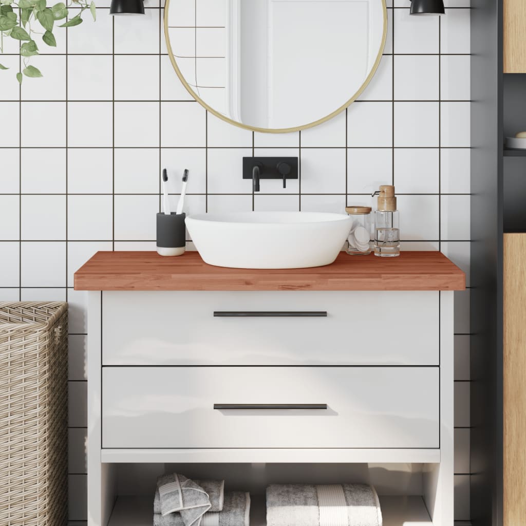 Vidaxx plan de lavabo 100x60x4 cm en bois de hêtre massif