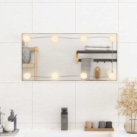 VidaXL Miroir mural avec LED rectangulaire 30x60 cm verre