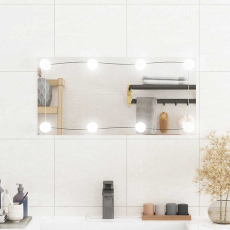 VidaXL Miroir mural avec LED rectangulaire 30x60 cm verre