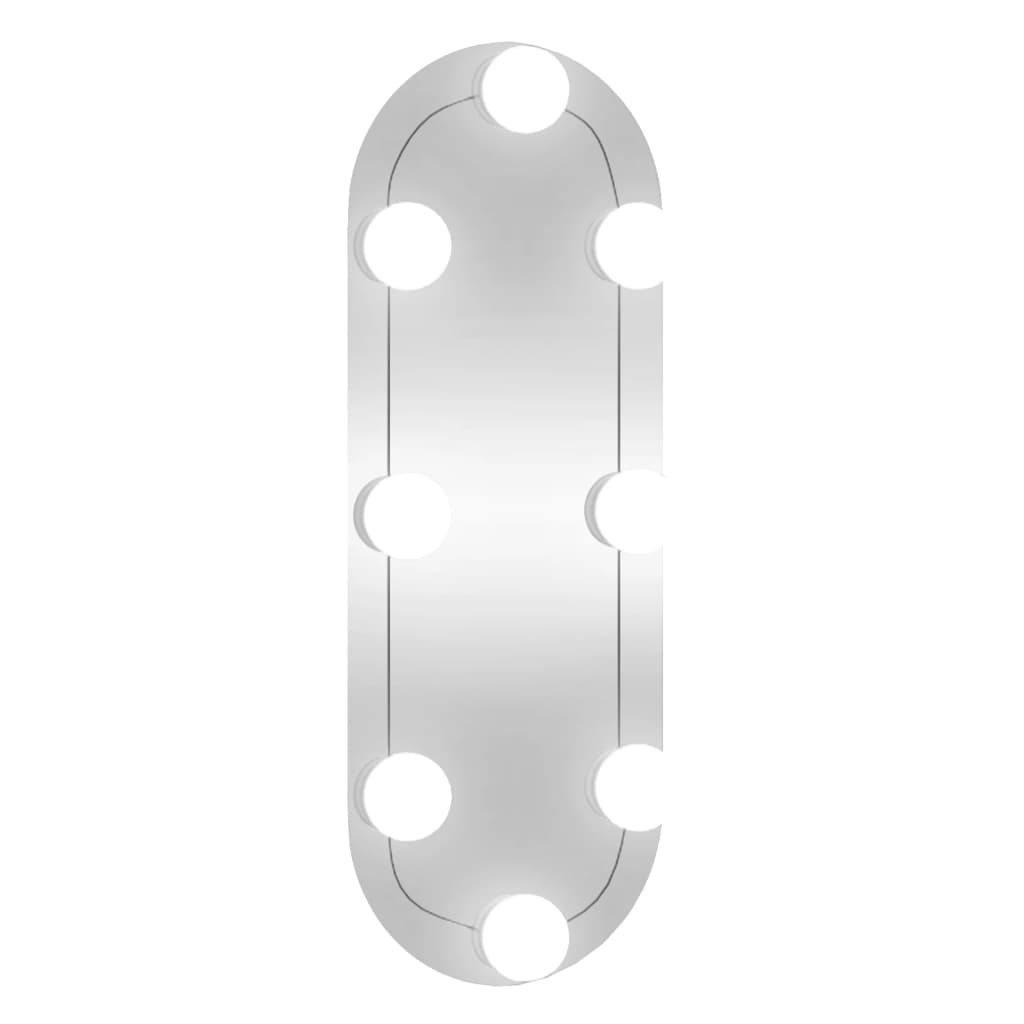 Lustro ścienne vidaxl z diodami LED Oval 15x40 cm szkło