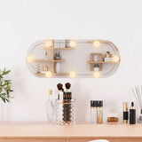 VidaXL Miroir mural avec LED ovale 20x50 cm verre