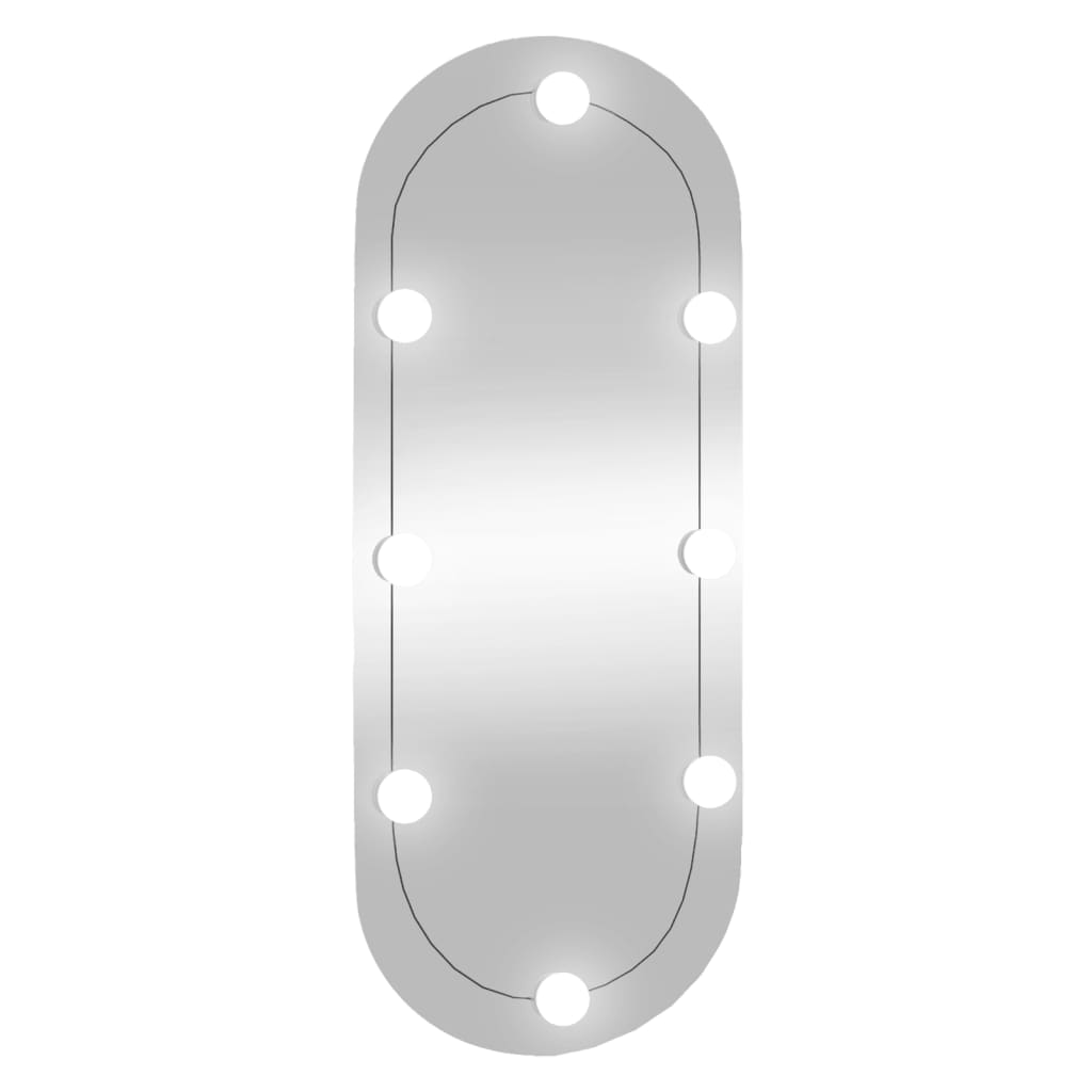 Lusterka ścienne vidaxl z diodami LED Oval 30x70 cm szkło