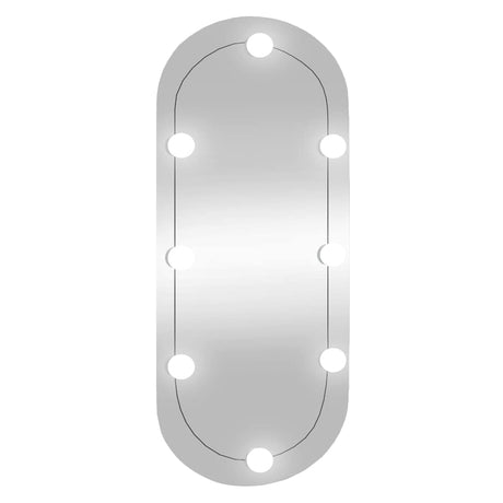 VidaXL Miroir mural avec LED ovale 35x80 cm verre