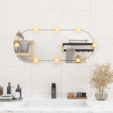 VidaXL Miroir mural avec LED ovale 35x80 cm verre