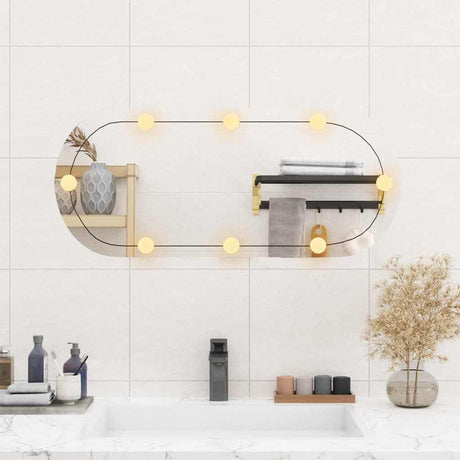 VidaXL Miroir mural avec LED ovale 35x80 cm verre
