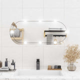 VidaXL Miroir mural avec LED ovale 35x80 cm verre