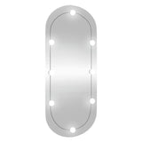 Espejo de pared Vidaxl con leds ovales de 40x90 cm de vidrio