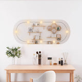 VidaXL Miroir mural avec LED ovale 40x90 cm verre