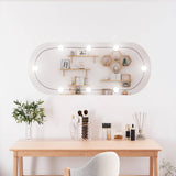 VidaXL Miroir mural avec LED ovale 40x90 cm verre