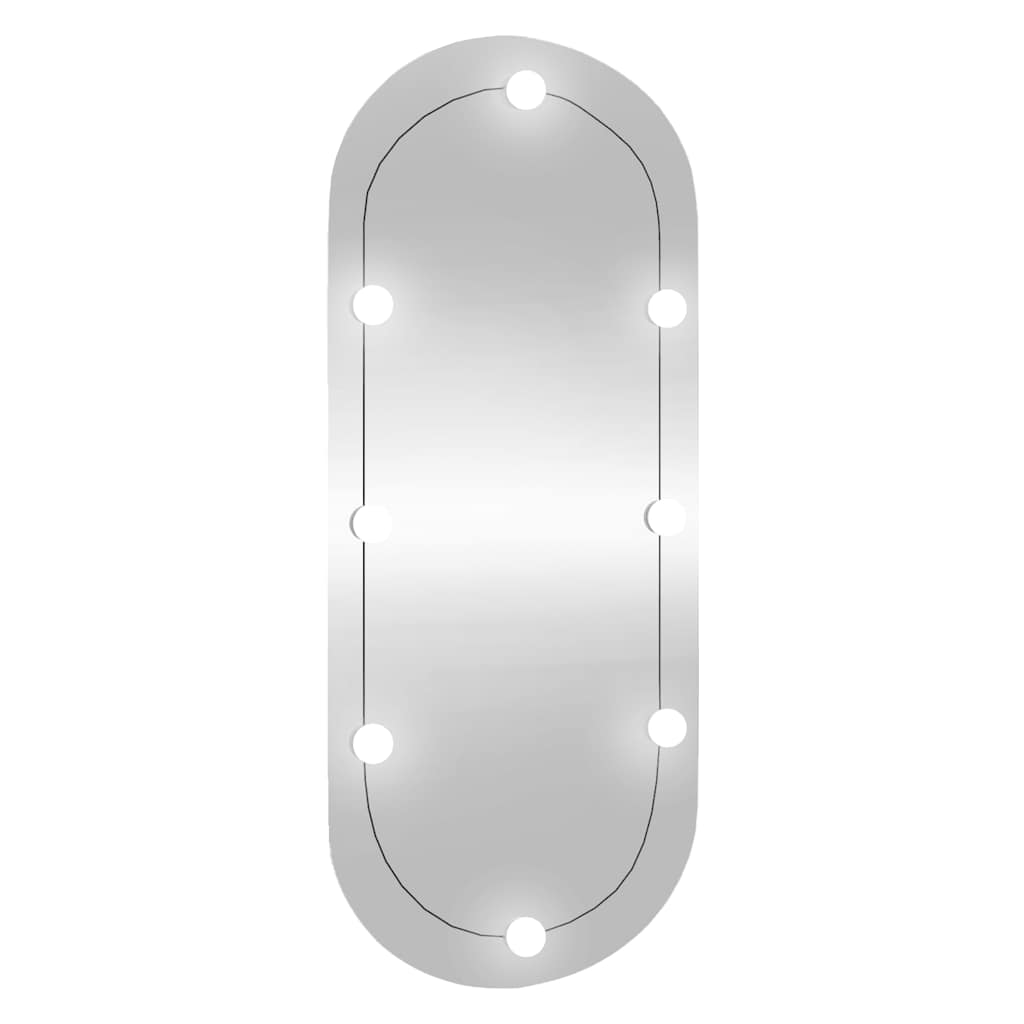 VidaXL Miroir mural avec LED ovale 45x100 cm verre