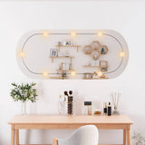 VidaXL Miroir mural avec LED ovale 45x100 cm verre