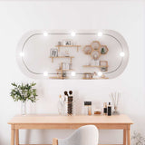 VidaXL Miroir mural avec LED ovale 45x100 cm verre