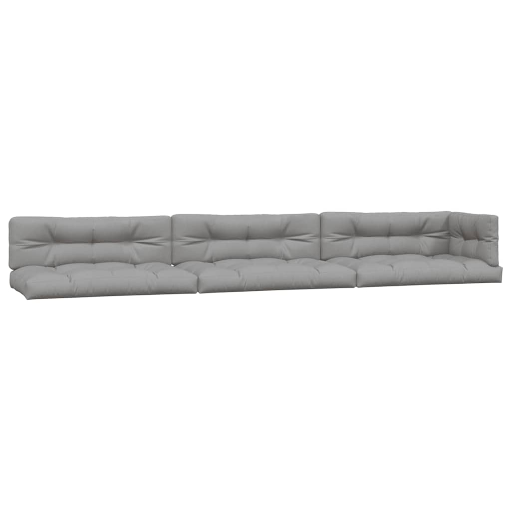 VidaXL Coussins de palette 7 pcs tissu gris