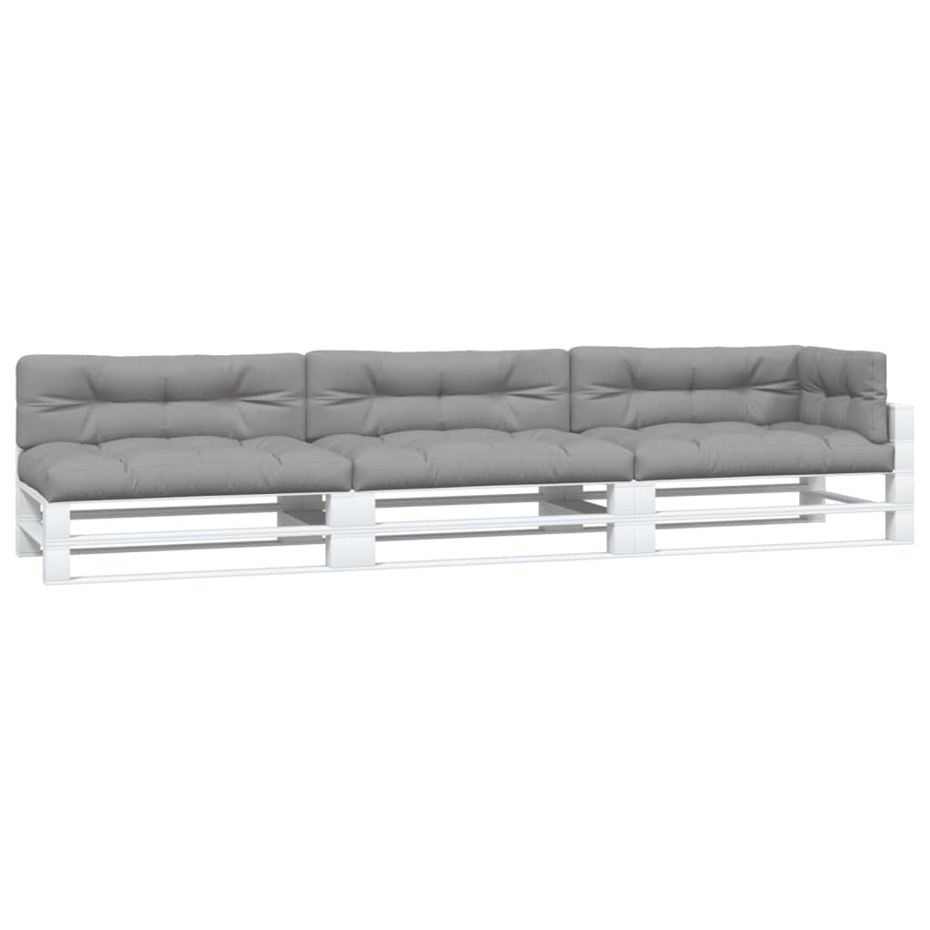 VidaXL Coussins de palette 7 pcs tissu gris