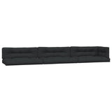 VidaXL Coussins de palette 7 pcs tissu noir