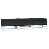 VidaXL Coussins de palette 7 pcs tissu noir