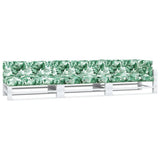 VidaXL Coussins de palette 7 pcs tissu à motif de feuilles