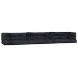 VidaXL Coussins de palette 7 pcs tissu motif diamant noir