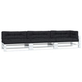 VidaXL Coussins de palette 7 pcs tissu motif diamant noir