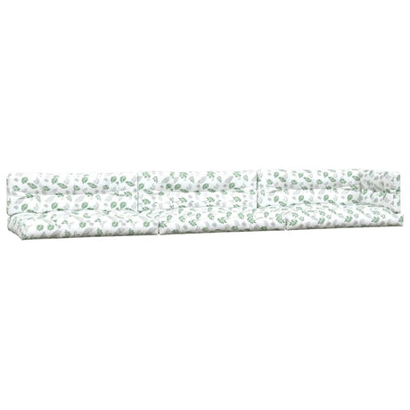 VidaXL Coussins de palette 7 pcs tissu à motif de feuilles