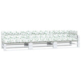 VidaXL Coussins de palette 7 pcs tissu à motif de feuilles