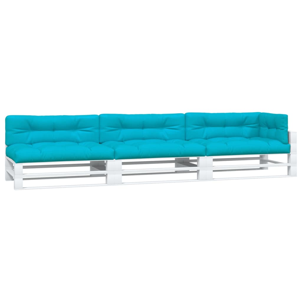 VidaXL Coussins de palette 7 pcs tissu turquoise