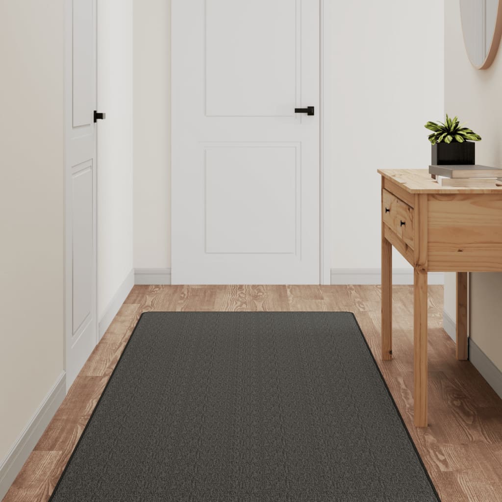 Vidaxl tapis de passage aspect sisal 80x150 cm anthracite