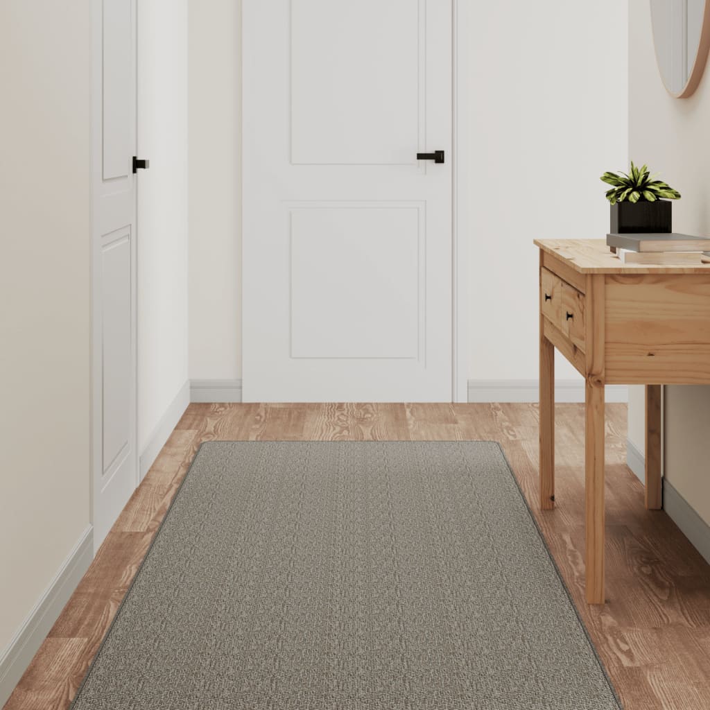 Vidaxx tapis de passage 80x150 cm aspect sisal argenté