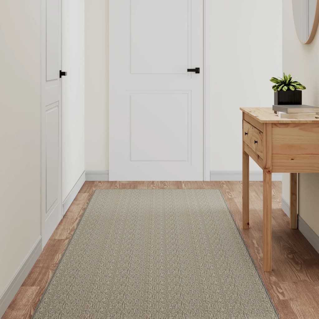 Vidaxl mattan löpare 80x250 cm sisal ser silverfärgad