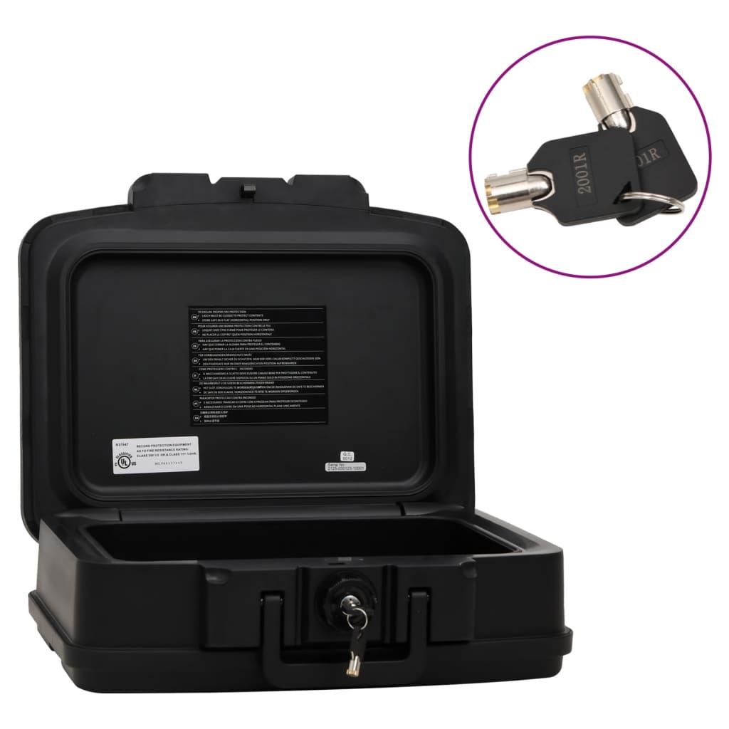 Vidaxx coffre-fort 44x37x16,5 cm noir