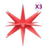 VidaXL lumières de Noël avec LED 3 pcs pliable 100 cm rouge