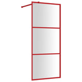 Vidaxx cabine de douche à l'italienne transparent 80x195 cm verre ESG rouge