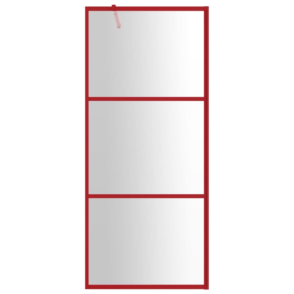 Vidaxx cabine de douche à l'italienne transparent 80x195 cm verre ESG rouge