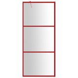 Vidaxx cabine de douche à l'italienne transparent 80x195 cm verre ESG rouge