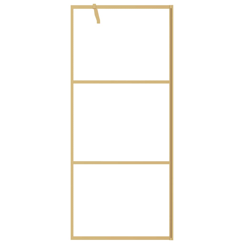 Vidaxx paroi de douche à l'italienne transparent 80x195 cm verre ESG doré