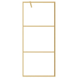 Vidaxx paroi de douche à l'italienne transparent 80x195 cm verre ESG doré