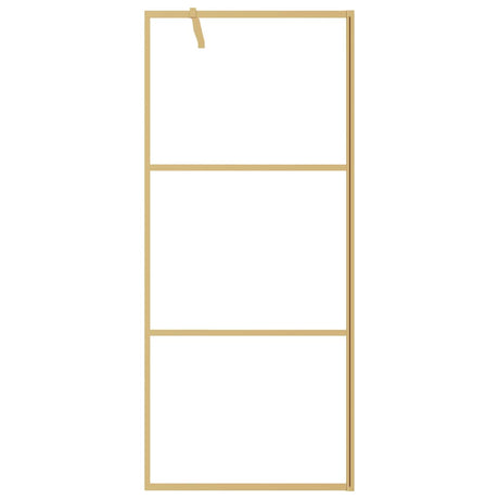 Vidaxx paroi de douche à l'italienne transparent 80x195 cm verre ESG doré