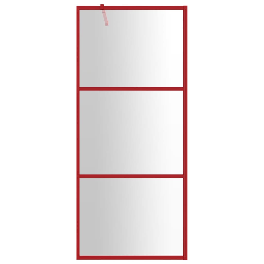 Vidaxx cabine de douche à l'italienne transparent 90x195 cm verre ESG rouge