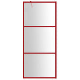 Vidaxx cabine de douche à l'italienne transparent 90x195 cm verre ESG rouge