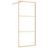 Vidaxx paroi de douche à l'italienne transparent 90x195 cm verre ESG doré