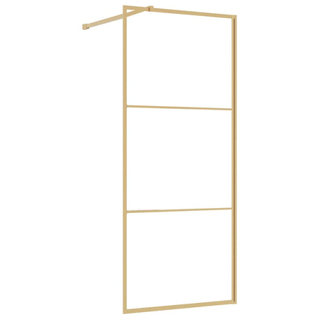 Vidaxx paroi de douche à l'italienne transparent 90x195 cm verre ESG doré