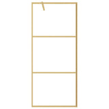 Vidaxx paroi de douche à l'italienne transparent 90x195 cm verre ESG doré