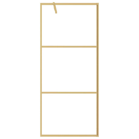 Vidaxx paroi de douche à l'italienne transparent 90x195 cm verre ESG doré